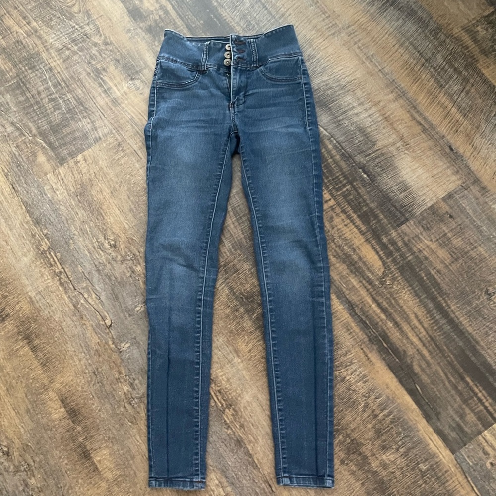 Vanilla Star high rise button front skinny jean